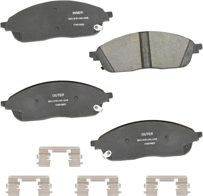 Bendix Premium SBC2436 Ceramic Front Brake Pads for Jeep Grand Cherokee 2024-2023, Grand Cherokee L 2024-2021 - Image 1